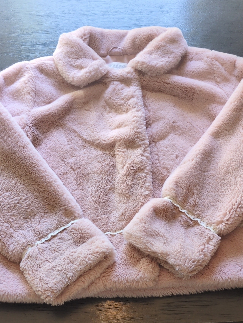 Gymboree Plush Faux-Fur Jacket - Pale Pink